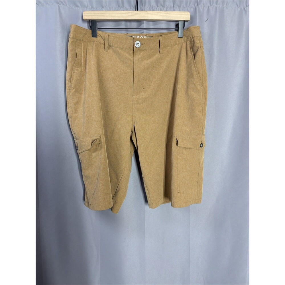 BKE Buckle Markus Hybrid Walkshort Shorts Mens 36 Khaki Brown Standard Fit Tech